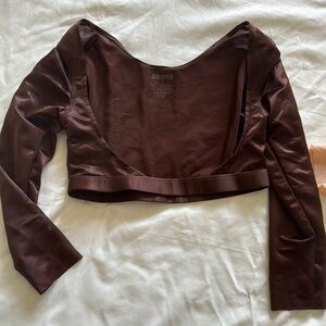 SKIMS Brown Long Sleeve Shapewear Top